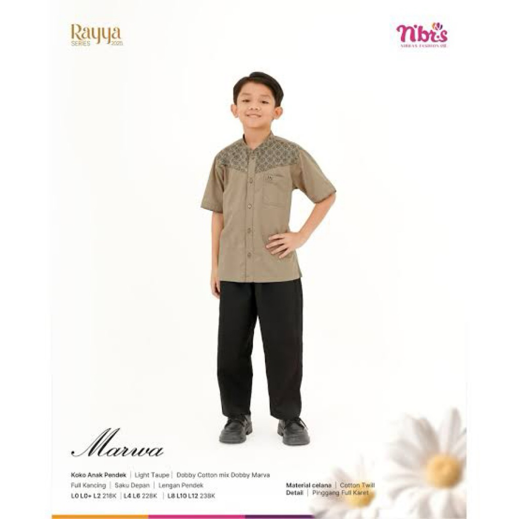 NIBRAS MARWA LIGHT TAUPE/KOKO ANAK NIBRAS/RAYYA KOKO ANAK LIGHT TAUPE