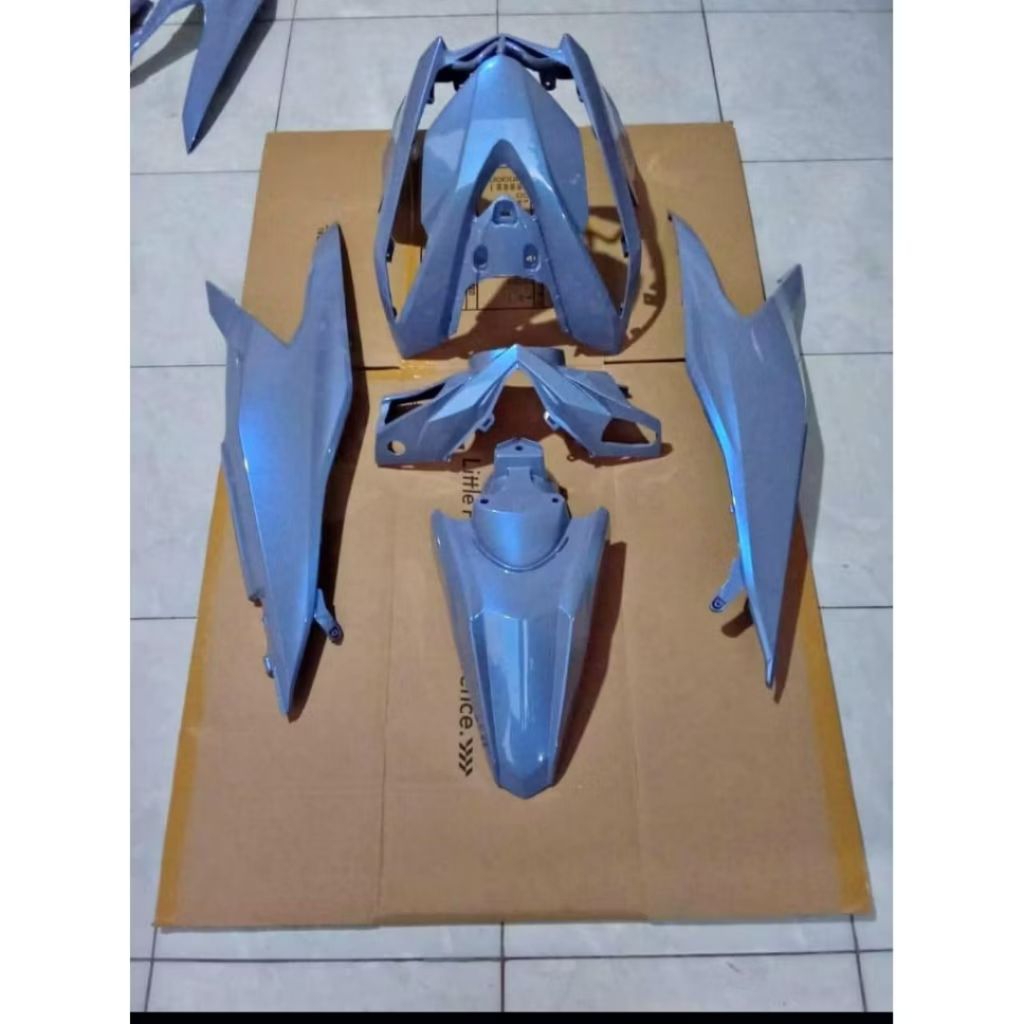 Cover body halus motor honda beat deluxe 2020-2022 warna nardo lembayung biru
