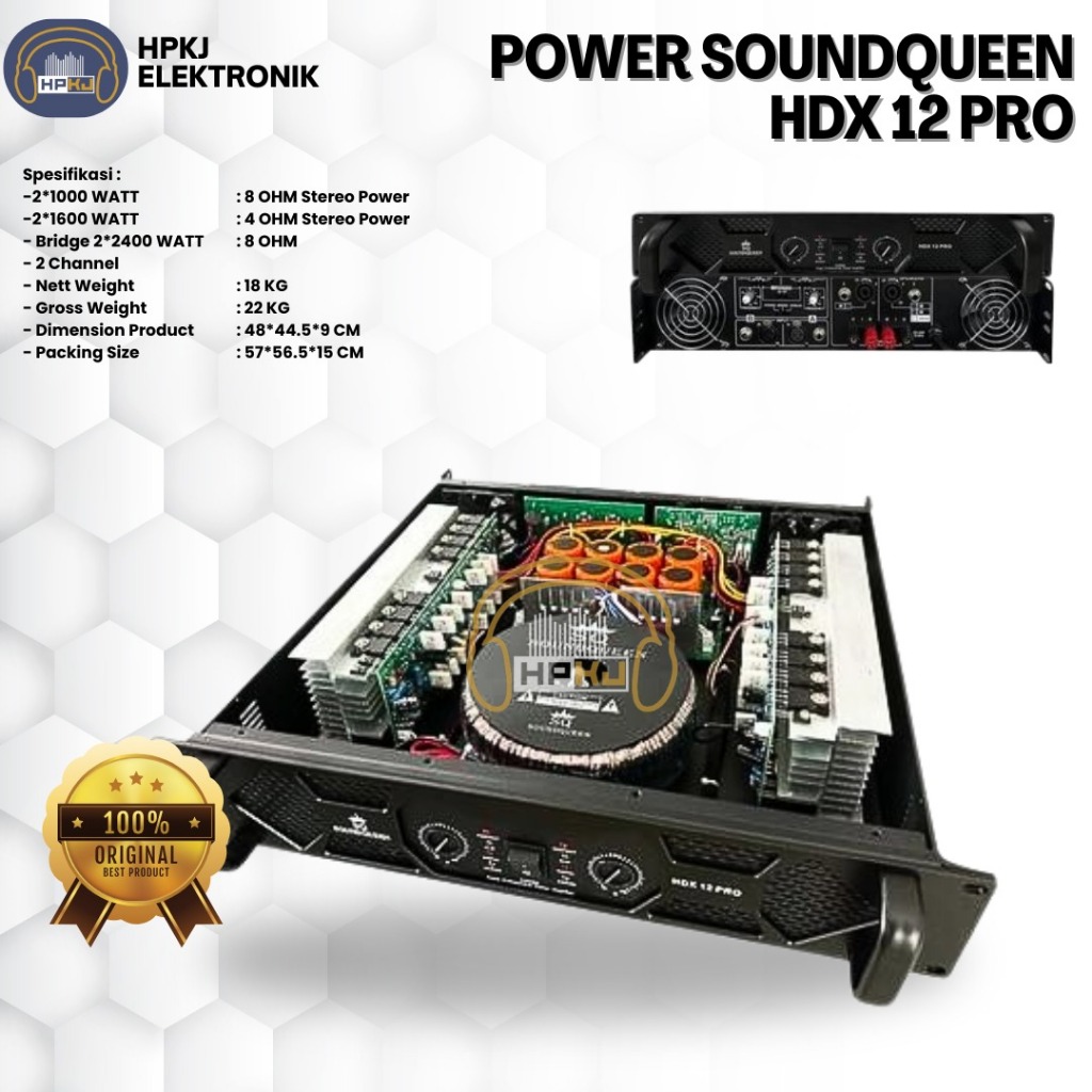 Power Soundqueen HDX 12 PRO Power Amplifier HDX-12P SQ Sound Queen 2 channel