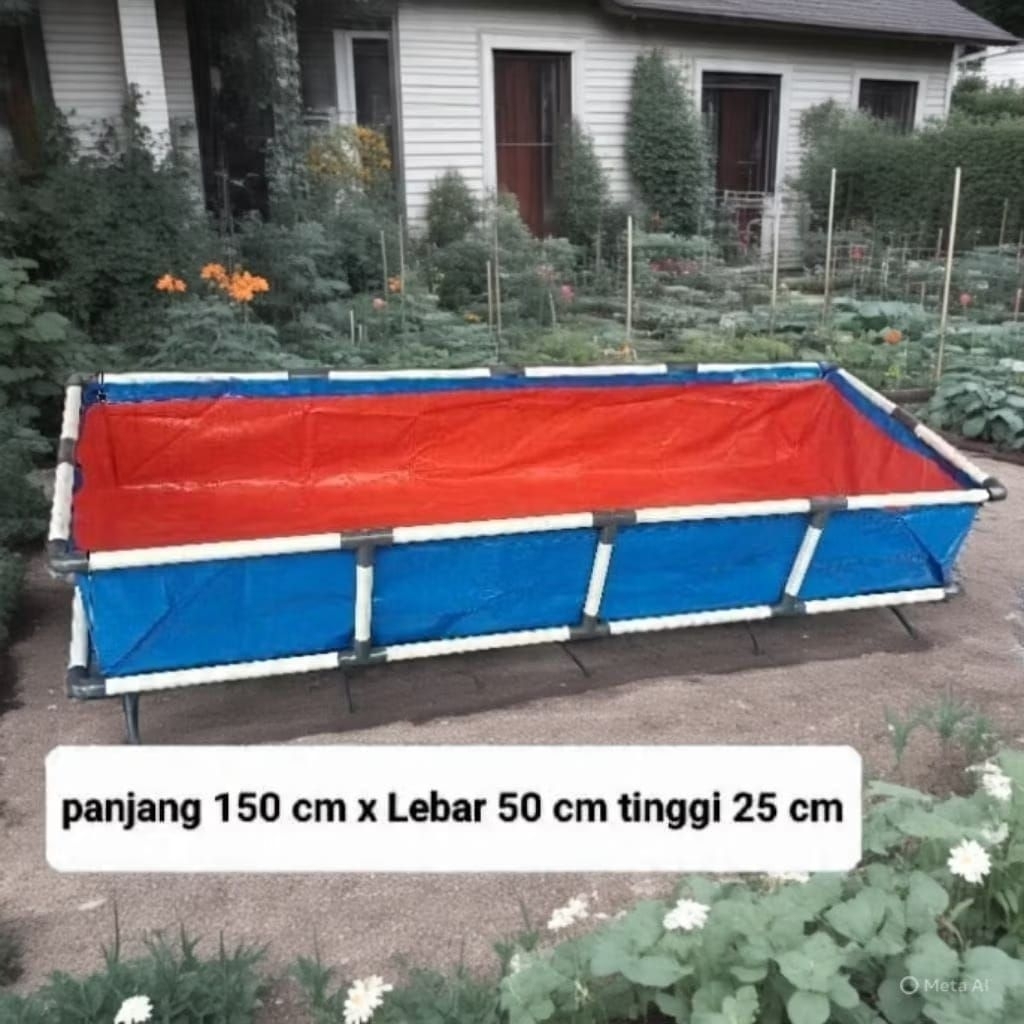 kolam ikan terpal fullset kolam ikan lele terpal rangka