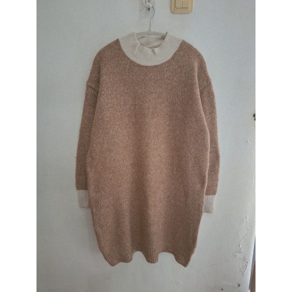 UNIQLO JW ANDERSON COLOR MIX HIGH NECK LONG SLEEVE DRESS