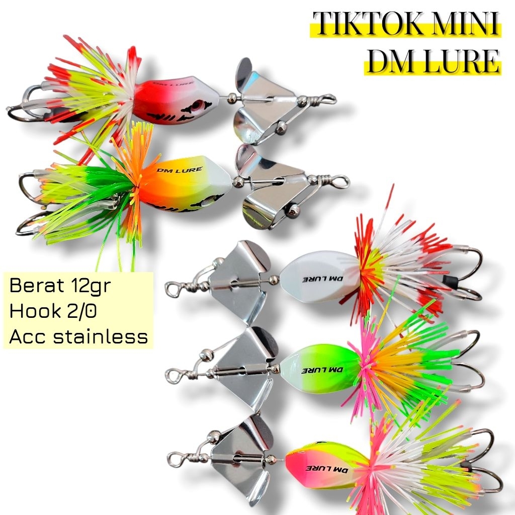 TIKTOK MINI DM LURE. tektok mini. umpan casting gabus. lure casting.