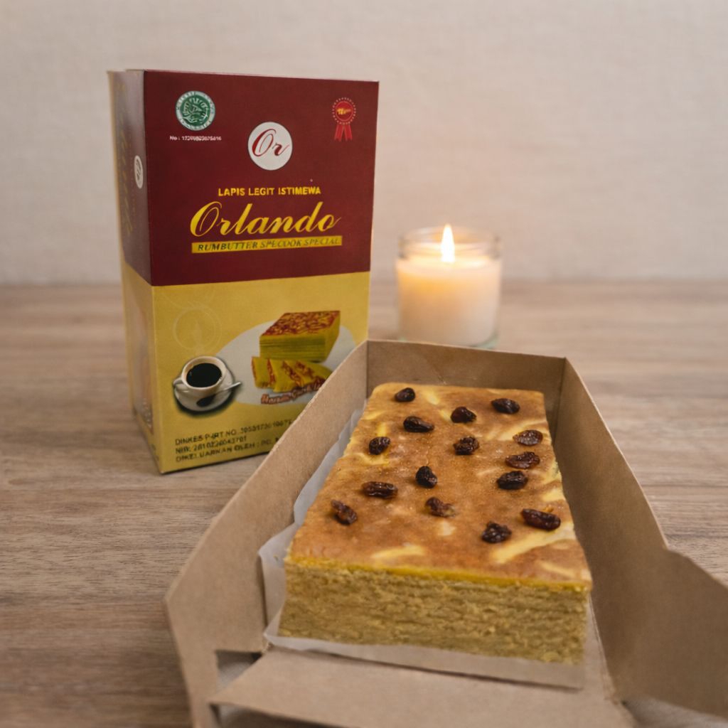 Kue Lapis Legit kismis Orlando 17x8 - Lapisan Lembut, Harum Gurih
