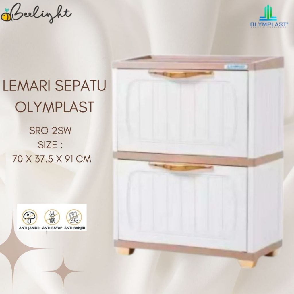 Sro Olymplast - Shoe Rack Olymplast / Rak Sepatu Plastik Modern / Rak Sepatu Susun Tertutup Co