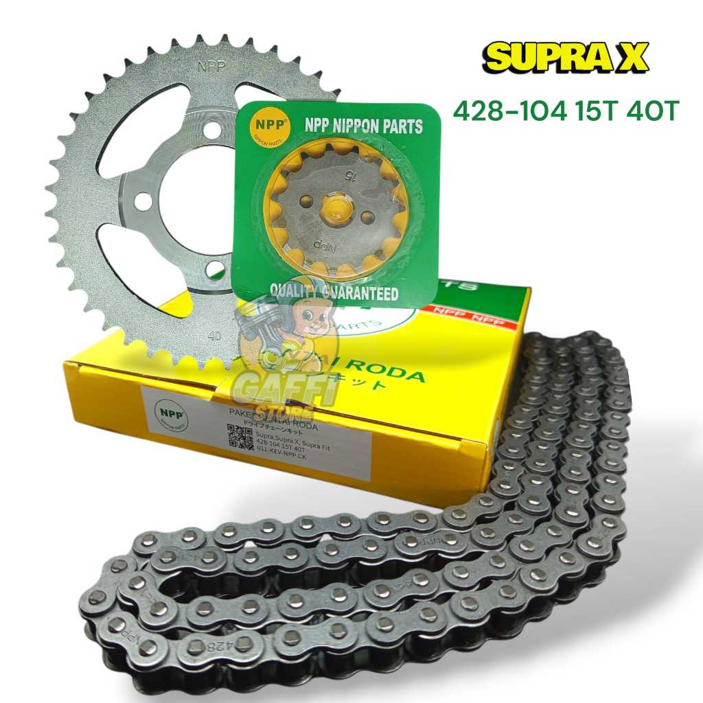 GEAR SET NPP SUPRA X SUPRA X 100 SUPRA FIT LAMA gir set rantai motor