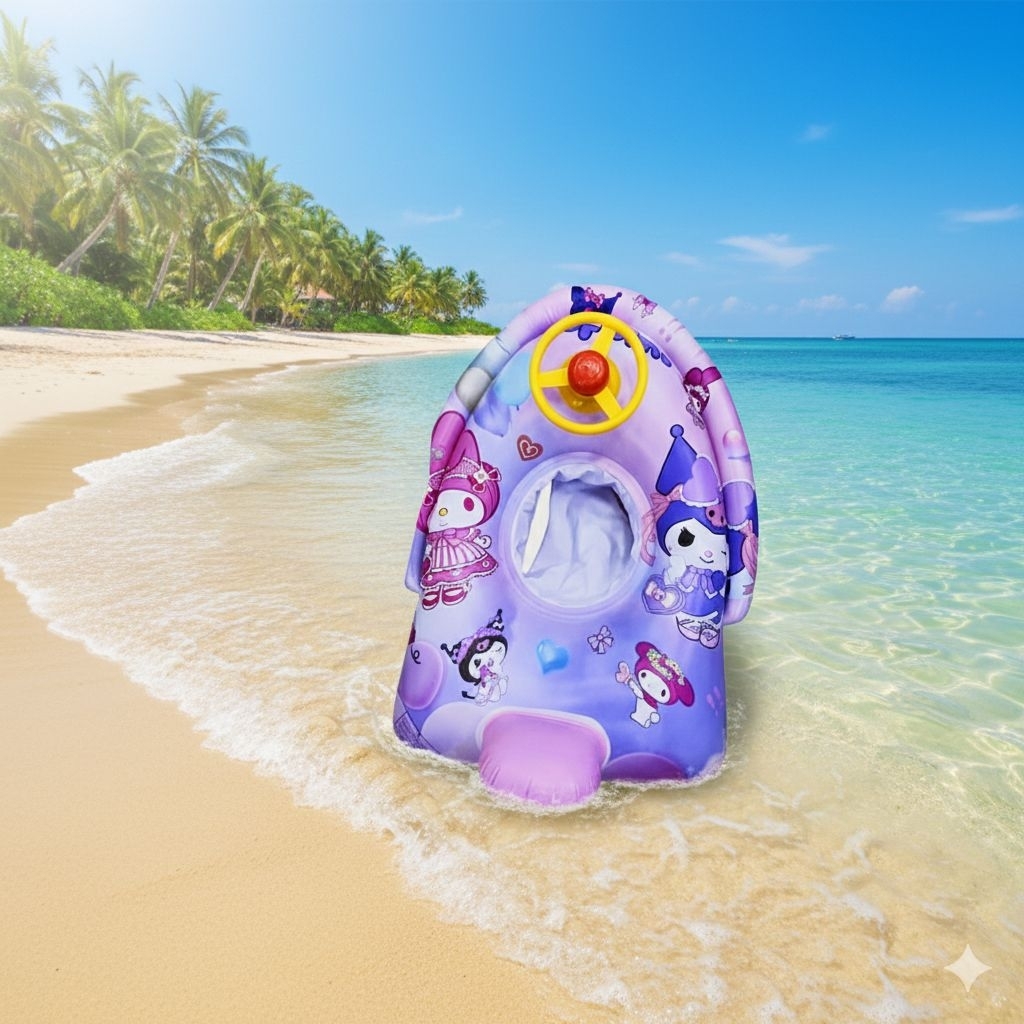 Pelampung Renang Duduk Kuromi Anak Bayi 1-3 Tahun Swim Boat
