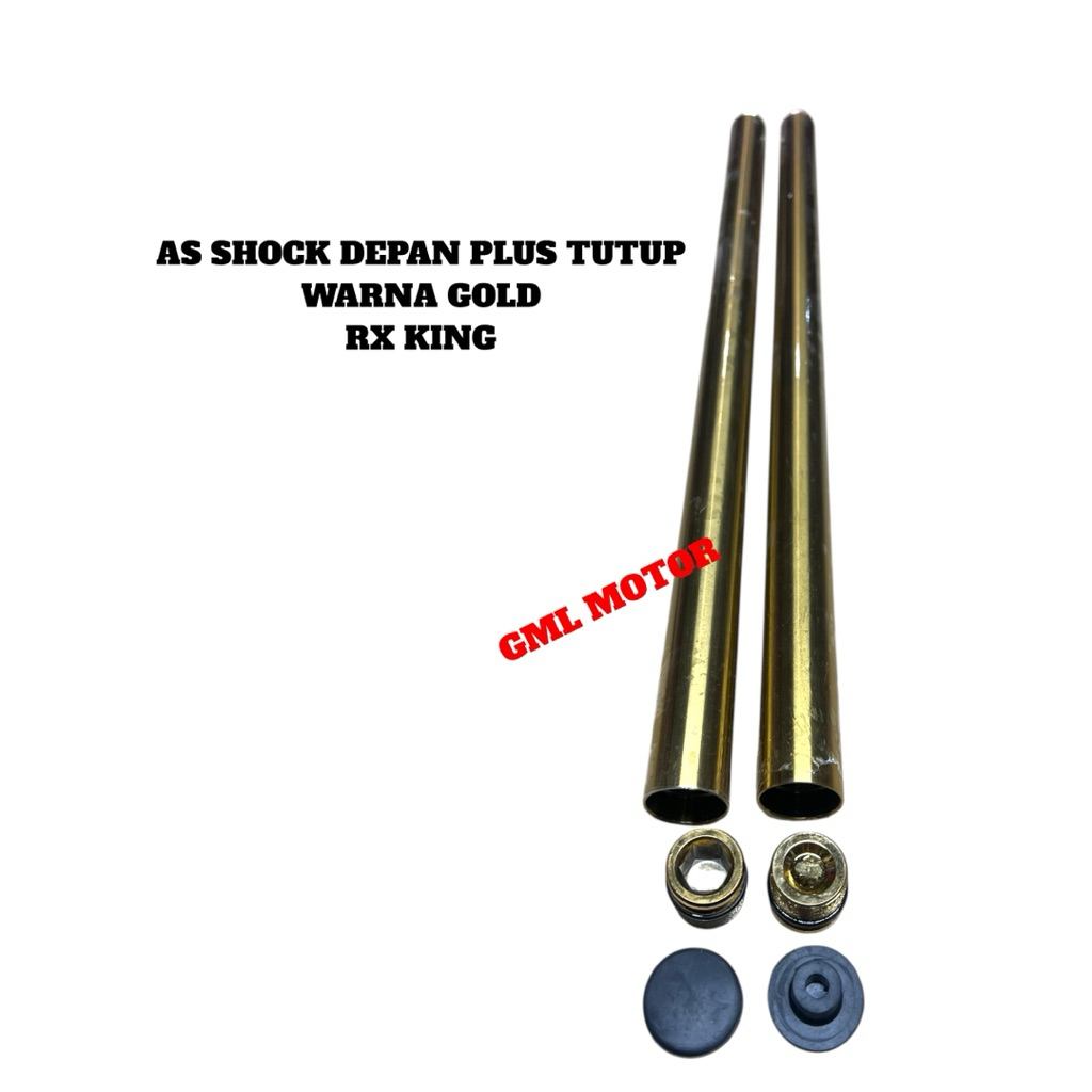 AS PIPA BAMBU SHOCK SOK DEPAN PLUS TUTUP WARNA EMAS GOLD RXK RX KING HIGH KUALITAS SUPER