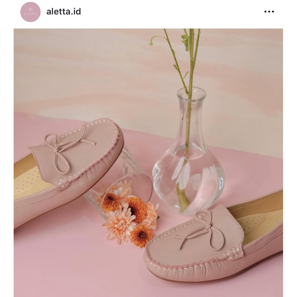 Flat Shoes Kulit Asli Aletta Sepatu Wanita Preloved Seken Bekas