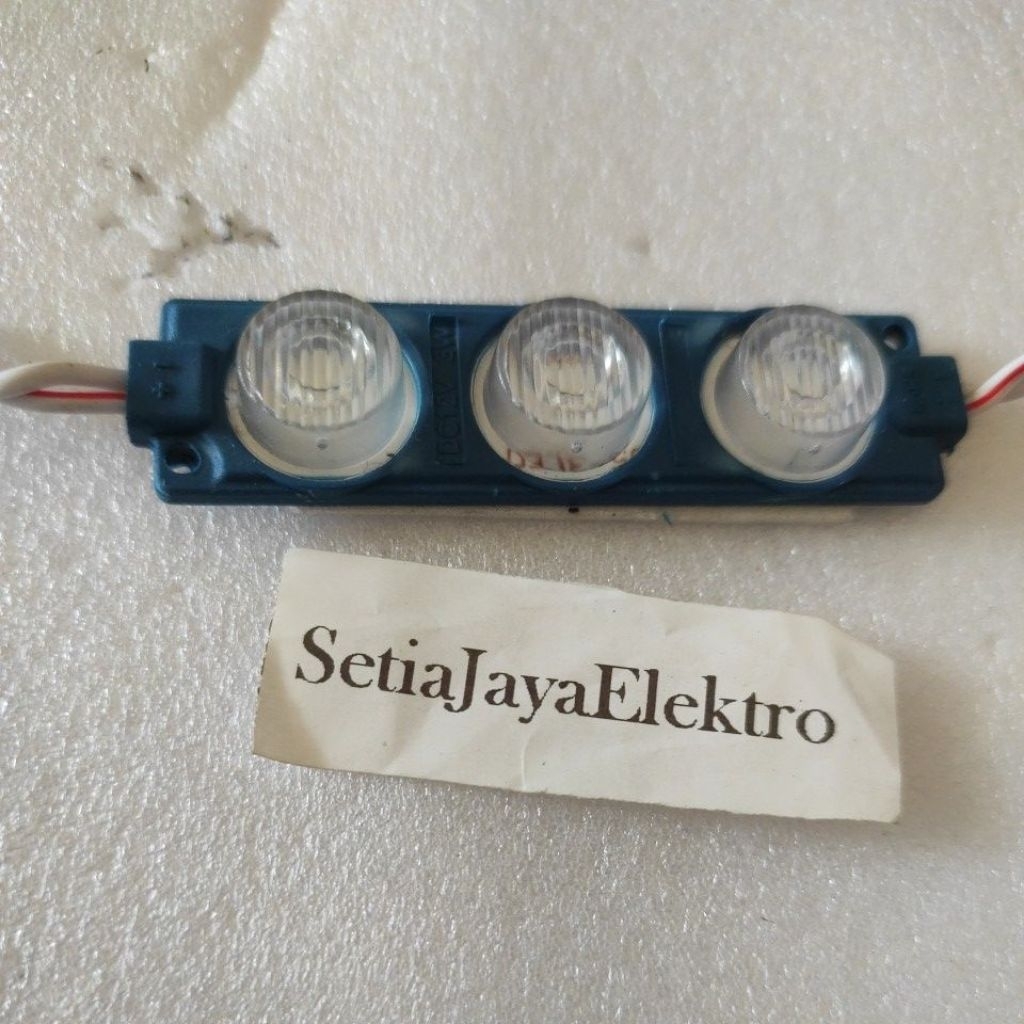BIRU lampu LED 3 mata jumbo 3 watt 12 volt per biji