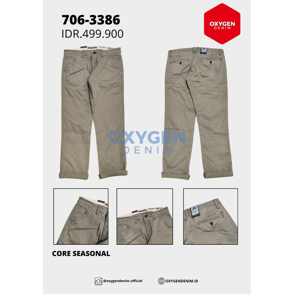 Celana Chinos OXYGEN Slim Fit | 706 | Celana Katun Oxygen | Oxygen Denim Original