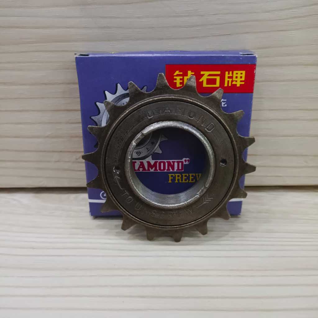 Freewheel Diamond 18T Ulir 1 Speed Gear Belakang Sepeda 12-26 Inch