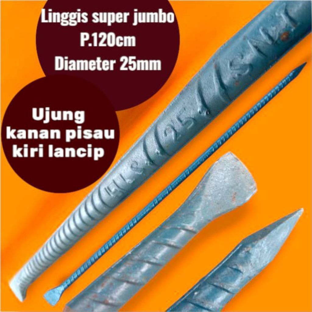 linggis panjang 120cm diameter 25mm / linggis super jumbo sangat kuat dan kokoh