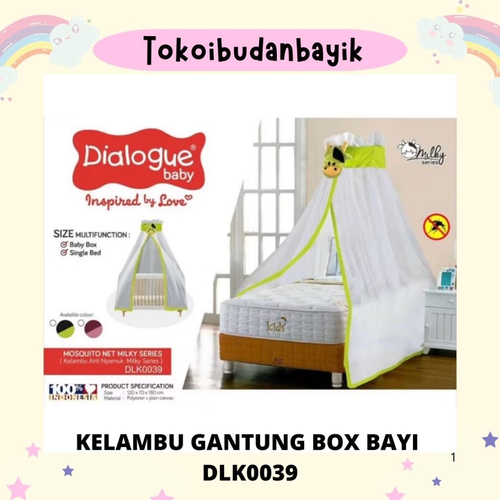 DIALOGUE BABY KELAMBU GANTUNG ANTI NYAMUK SERIES DLK0039 UNTUK BOX ANAK BAYI