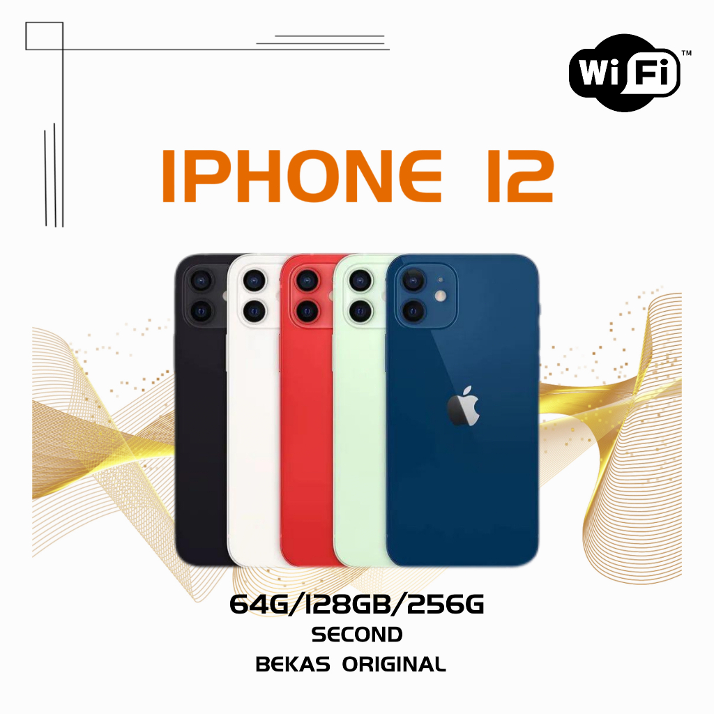 IPHONE 12 64GB 128GB 256GB SECOND INTER Original FULLSET WIFI ONLY GARANSI INTERNASIONAL