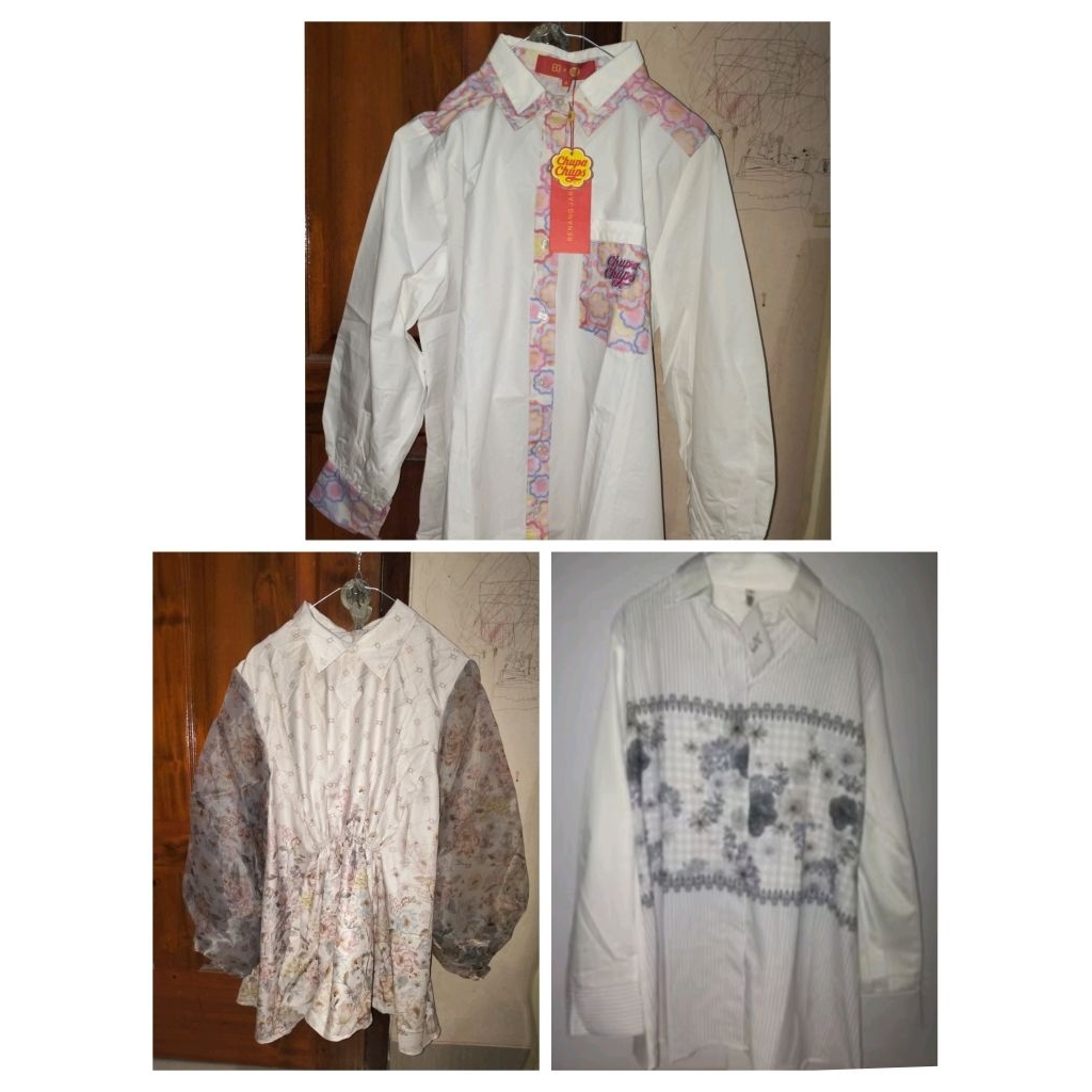 CHUPA SHIRT BENANG JARUM NEW AS IS size M