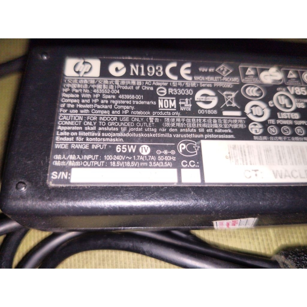 Charger Adaptor ORIGINAL HP DM1 Bekas Laptop