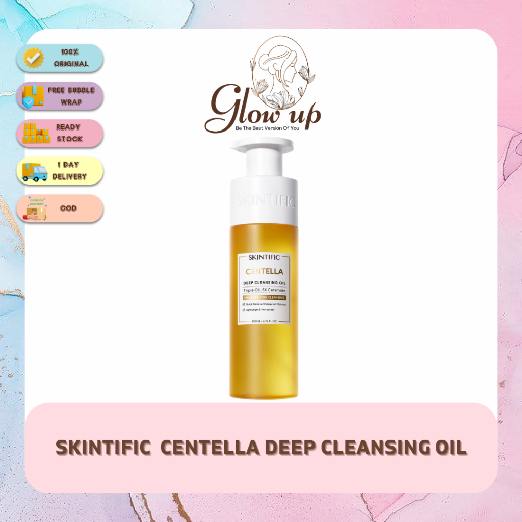 SKINTIFIC - Centella Deep Cleansing Oil Cocok untuk Kulit Berminyak Berjerawat&Semua Jenis Kulit