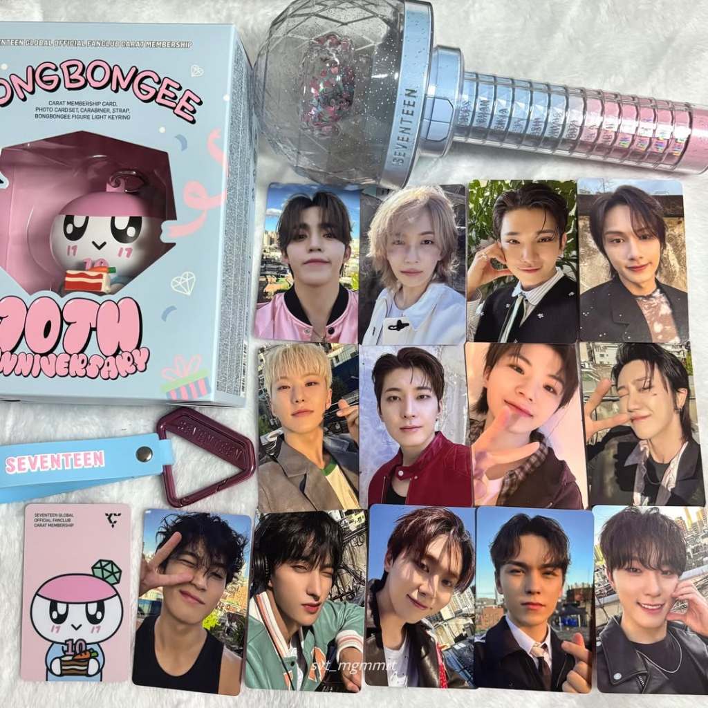 [ READY: FULL SET OFFICIAL ] SEVENTEEN Global 10th Official Carat Membership Kit  - Bongbongee Keyri