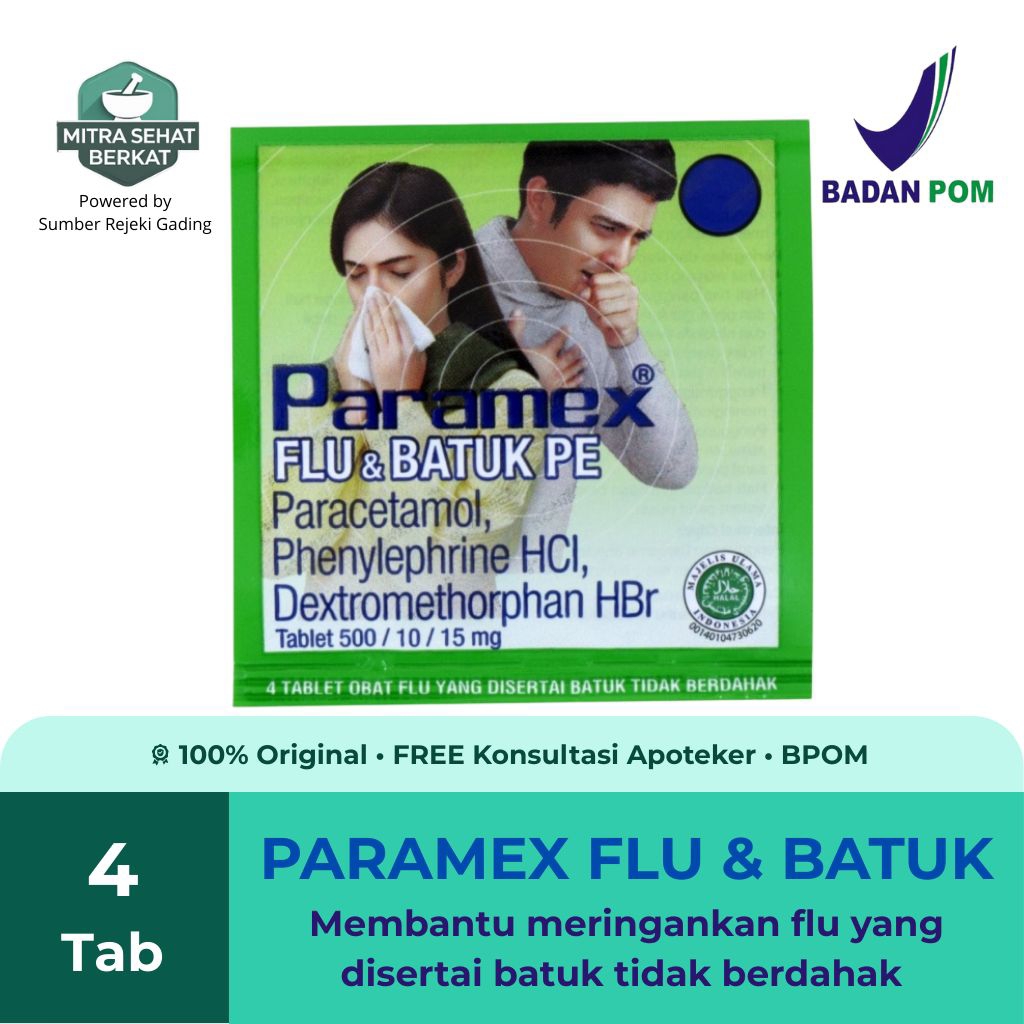 Paramex Flu dan Batuk PE Strip 4 Tablet