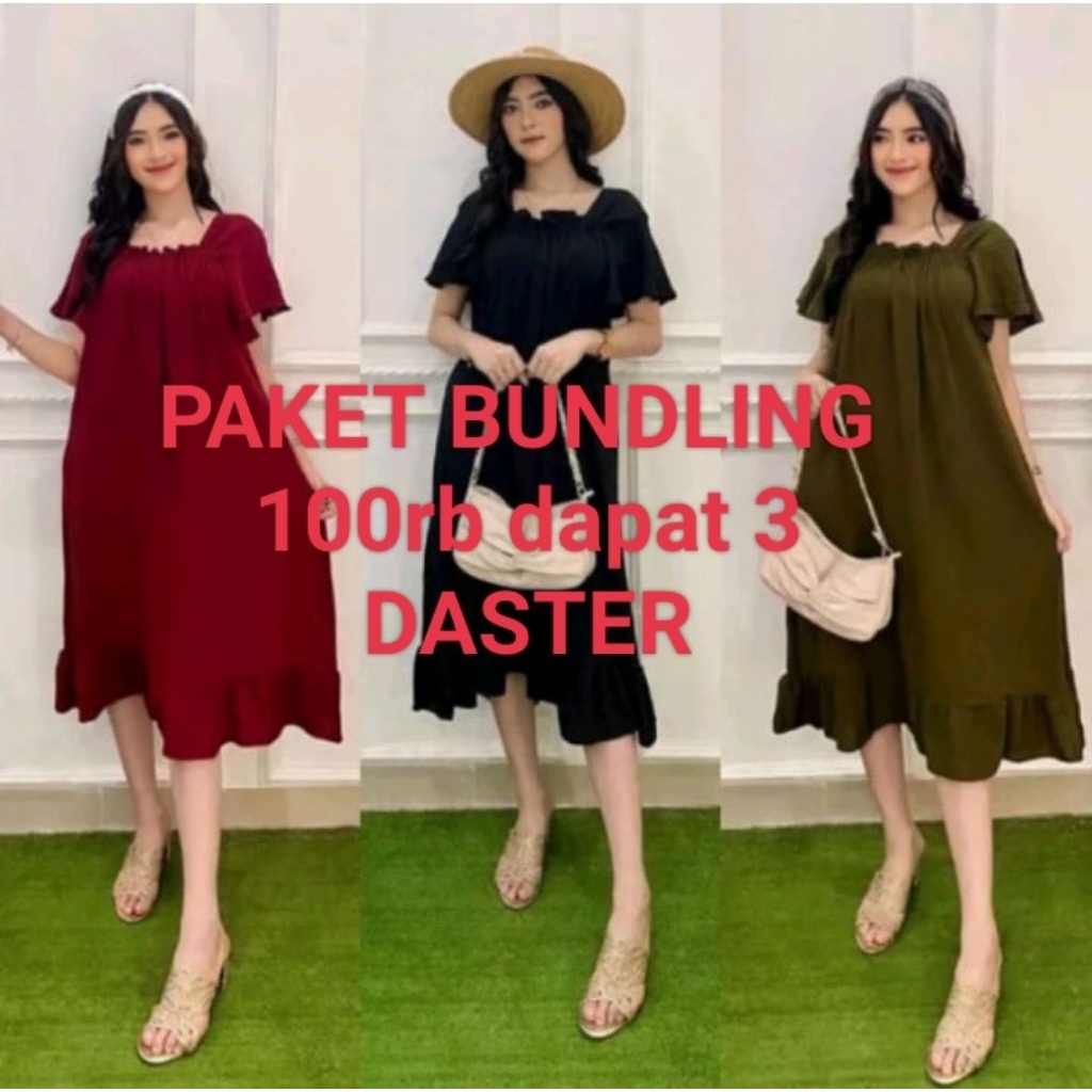 PAKET BUNDLING 3PCS DASTER FUJI CRINKLE AIRFLOW TERBARU / DASTER FUJI JUMBO KEKINIAN