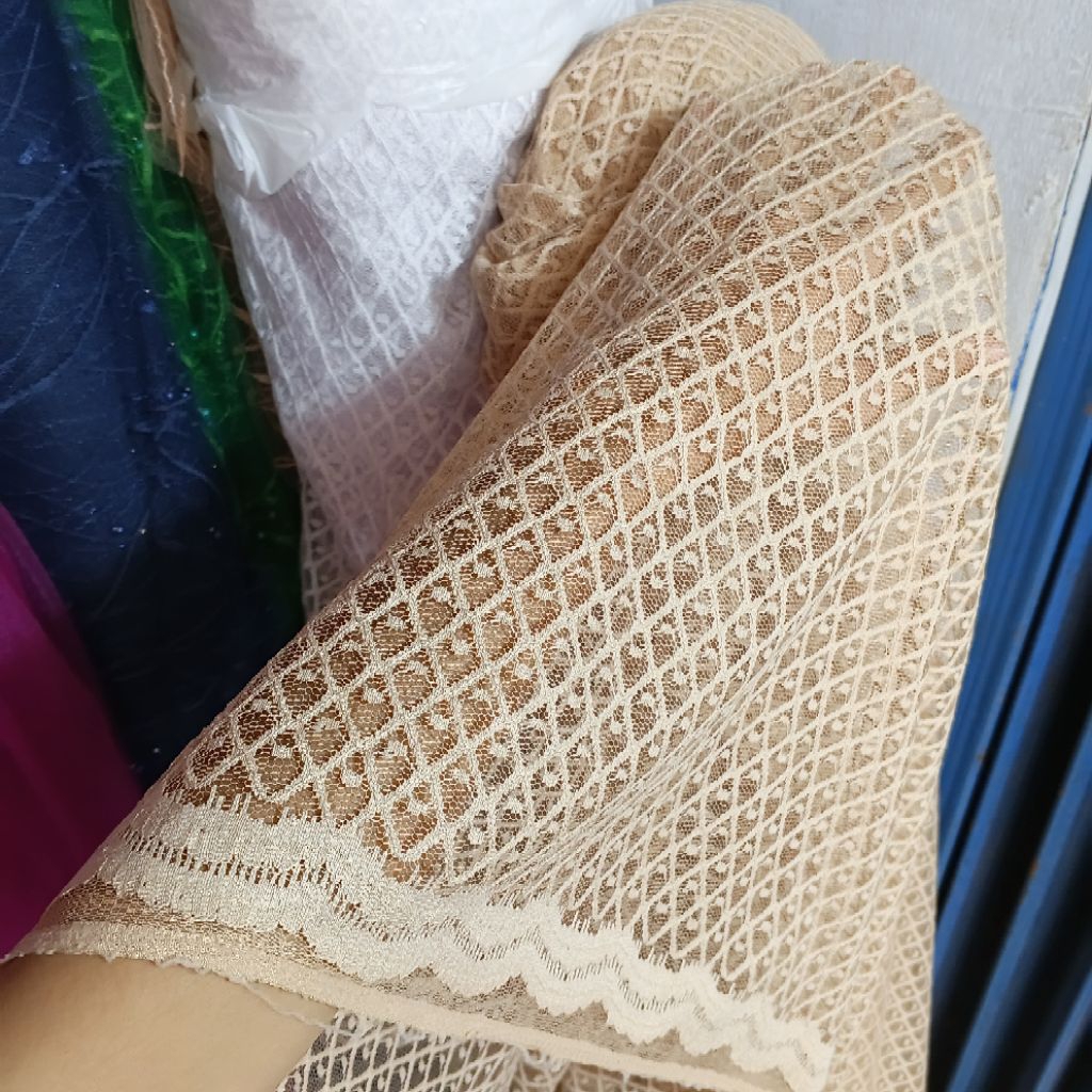 kain/bahan brokat tile - kain brokat tile motif - kain brokat katun - kain brokat korea ~ Harga/0,5m