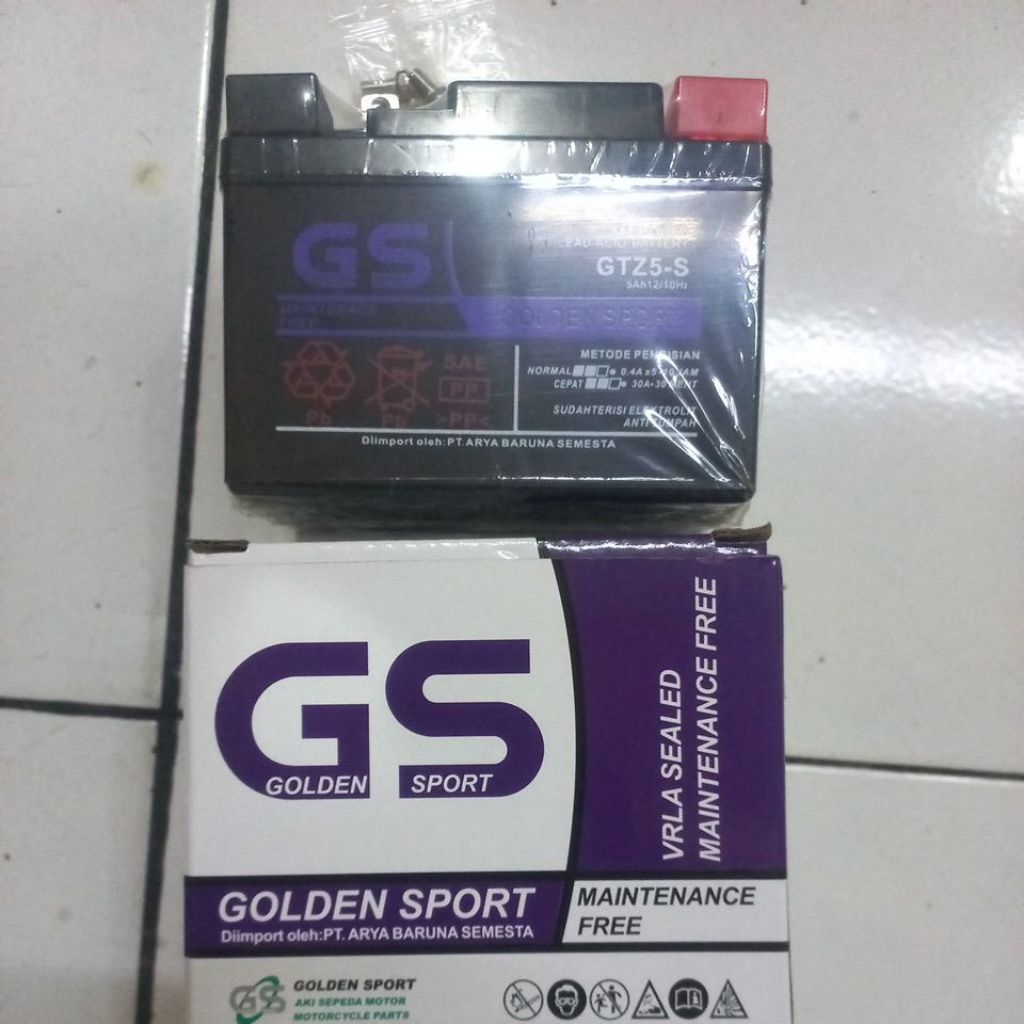 Aki motor murah Gtz5s Gs Golden sport Grand sport (Bukan Gs astra)