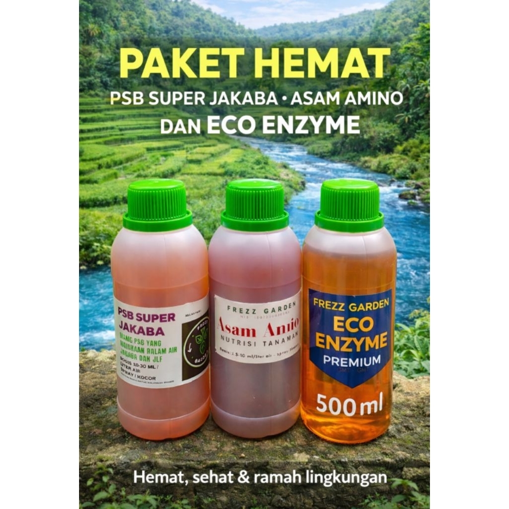 PAKET HEMAT ANTI KEMARAU PLUS PUPUK ORGANIK MULTIGUNA TERDIRI DARI 1 BOTOL ASAM AMINO, 1 BOTOL PSB S