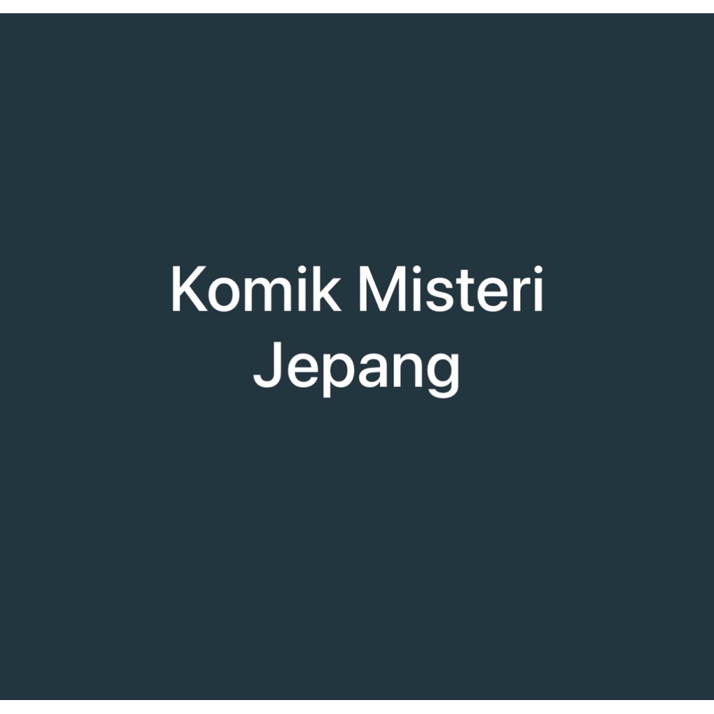 Dijual Serial Komik Misteri Jepang