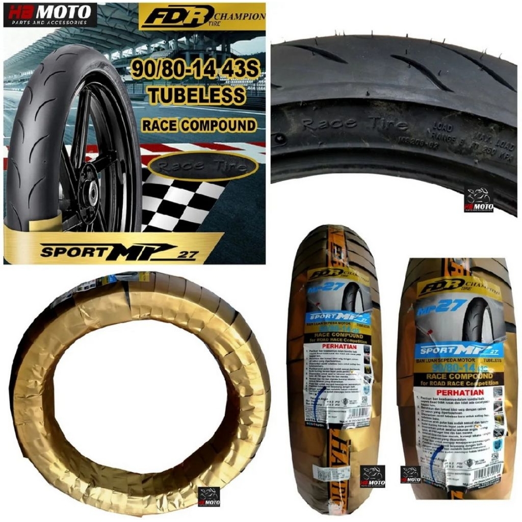 BAN FDR MP27 ukuran 90/80 Ring 17 90/80 Ring 14