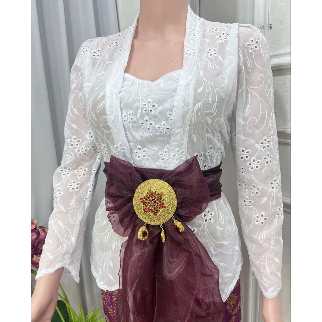 (Kebaya saja) kebaya bali jadi bordir terbaru // kebaya bordir putih