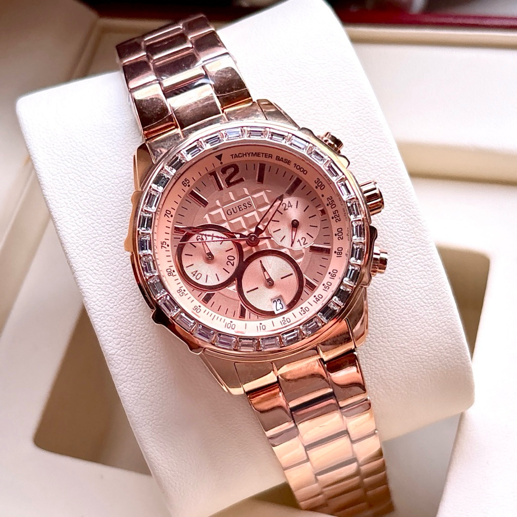 [Rare] Jam Tangan Guess Wanita Rosegold Diamond Original