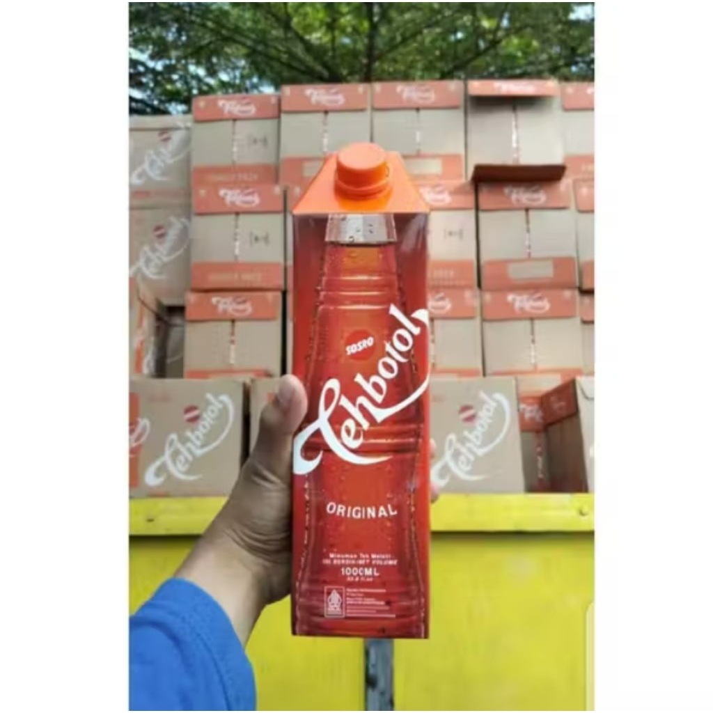 1 Dus Teh Botol Sosro 1 Liter - 12 Botol, Teh Manis dan Segar