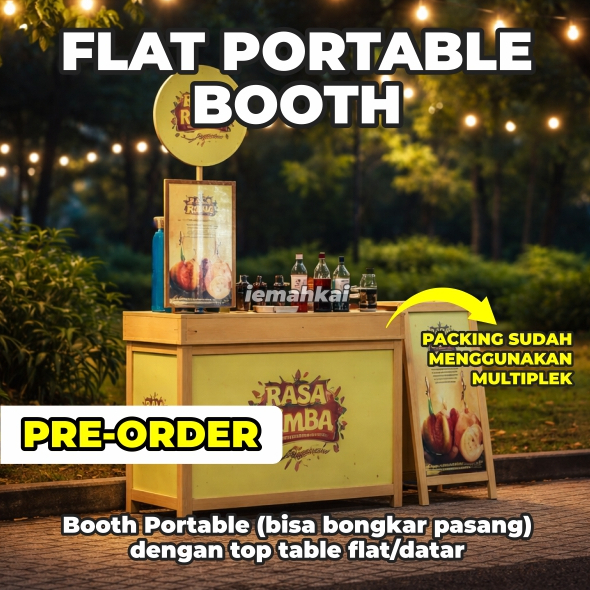 [PRE-ORDER] FLAT BOOTH - Portable Booth High Build Quality Jualan Makanan dan Minuman | Tangguh, Fle