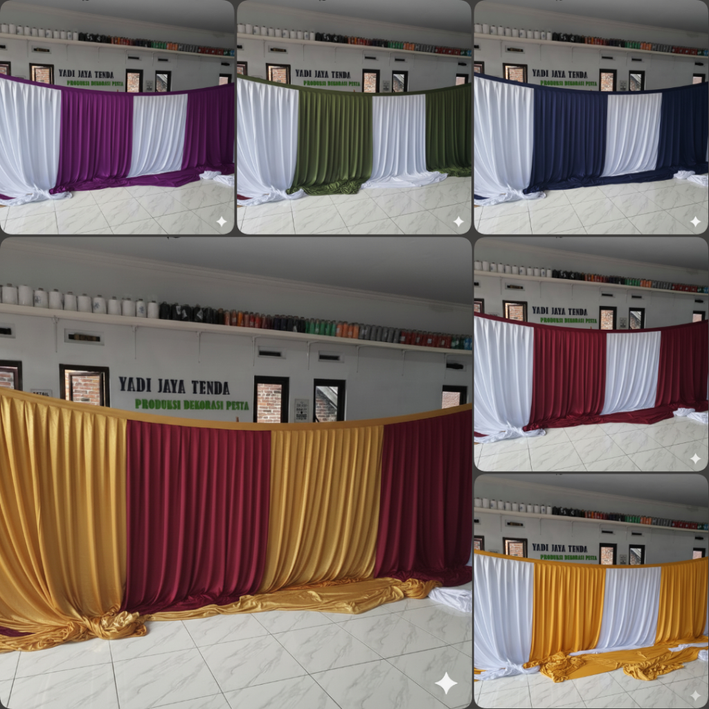 Backdrop Dekorasi Pesta/Background Dinding Lamaran/Kain Backdrop Tenda Dekorasi
