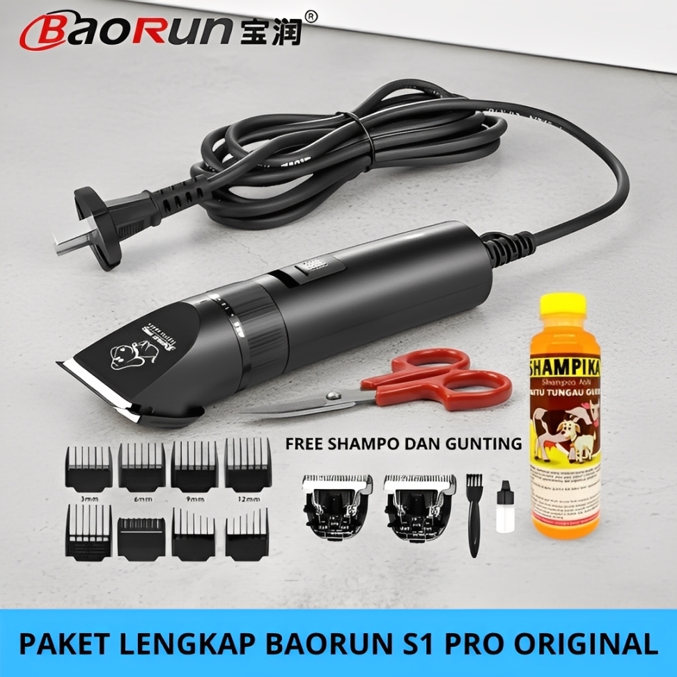 (100%) Baorun S1 Pro - Paket Lengkap - Baorun S1 - Mesin Cukur Domba - Grooming Hen