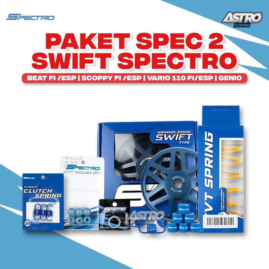 Spectro Paket Spec 2 Swift Beat Fi Scoopy Fi ESP Deluxe Genio Vario 110 Fi Mangkok Ganda Roller CVT