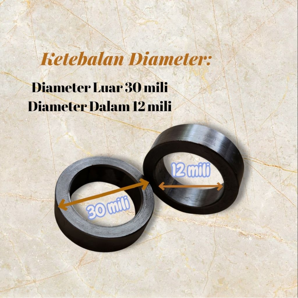 Ring As Besi Diameter Luar 30 Mili Diameter Dalam 12 mili