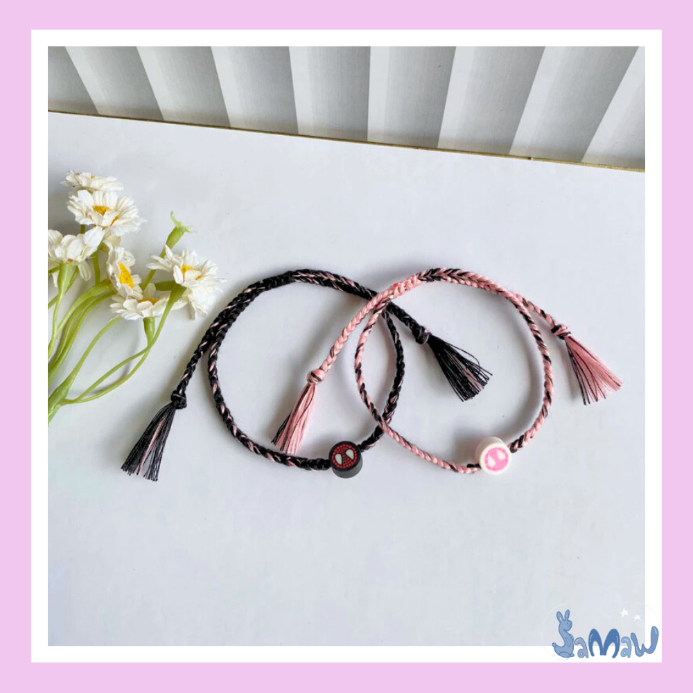 Gelang Spiderman Couple | Gelang Spiderman Pink Hitam | Gelang Benang Aesthetic | Gelang Tali Manik 
