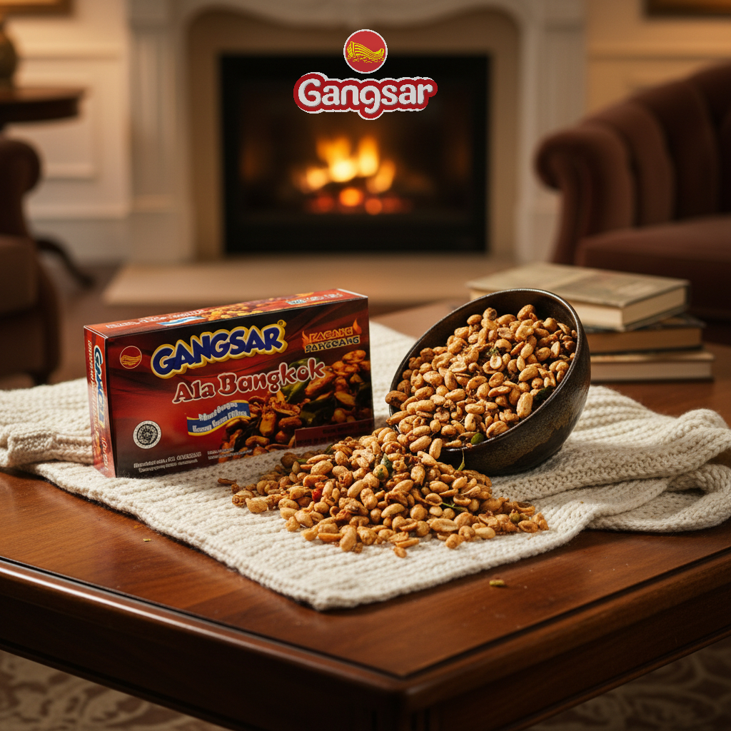 Kacang Pedas Gangsar Ala Bangkok 450gr | Snack Pedas Jumbo