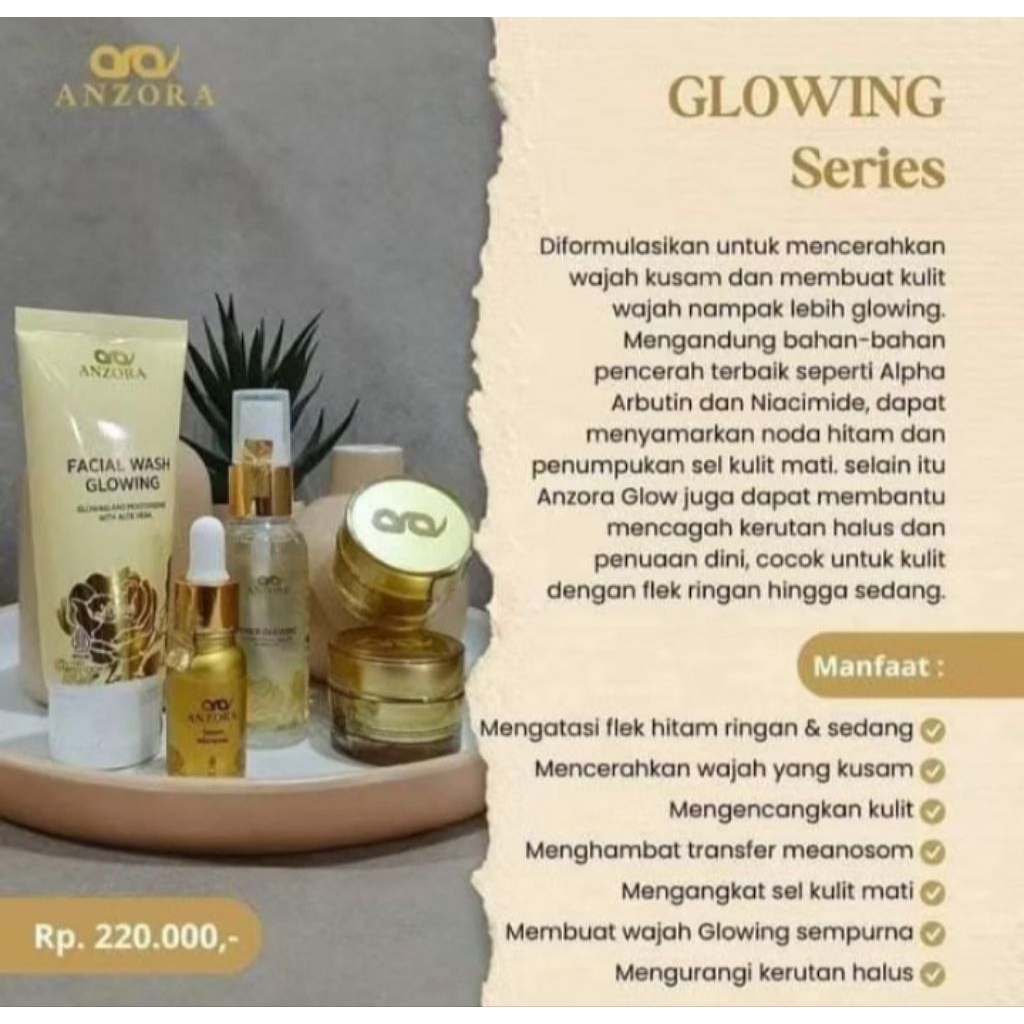 ANZORA SKINCARE GLOWING/ACNE/ADS