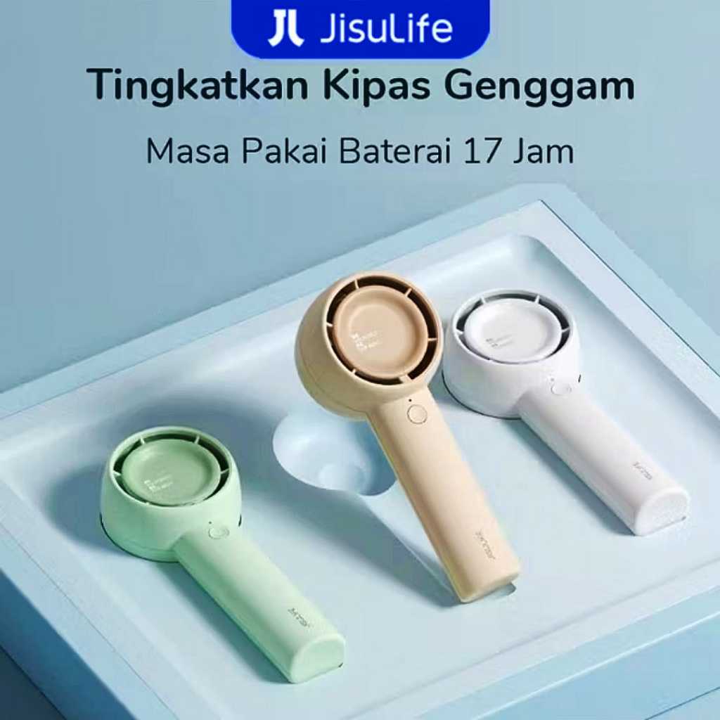 JISULIFE Kipas Angin Mini Portable Yang di cas Handheld fan Turbo Jet Brushless Kipas Tangan Super D