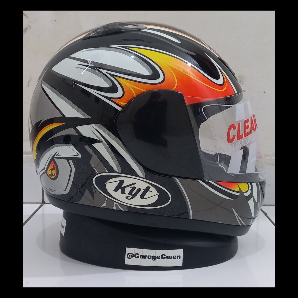 Helm / Helmet KYT 805 x Speed Daijiro Kato ( Black ) New Old Stock