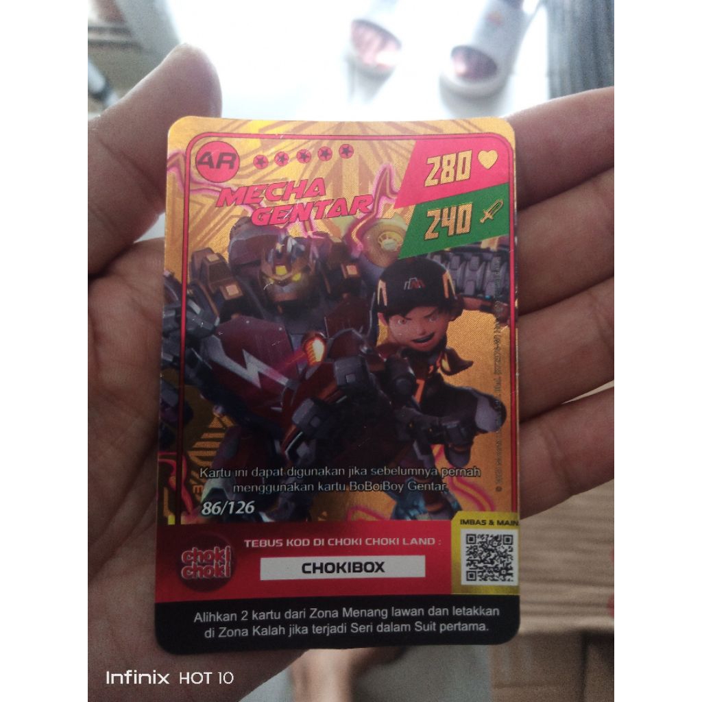 kartu Boboiboy emas spesial Mechagentar