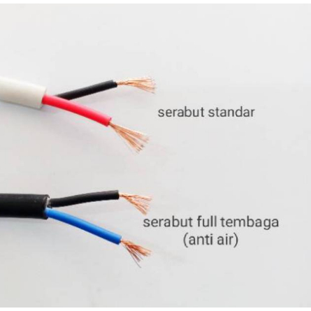 kabel 2x1.5 tembaga serabut