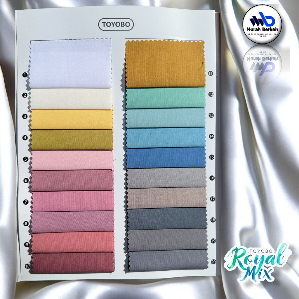 Toyobo Deluxe Royal Mix-Kain Toyobo  Hight Quality Grosir Roll 50 Yard Murah