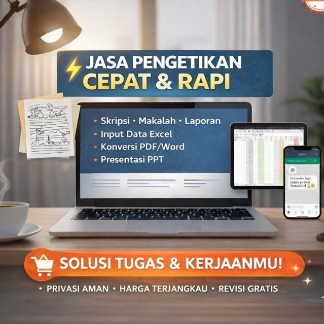 Jasa Ketik Online Murah | Tinggal Kirim, Tugas Beres | Cepat & Rapi