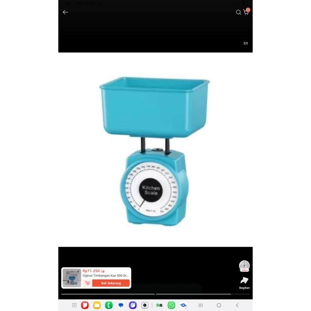 Cyprus Timbangan Kue 500 Gram TK 0211 Manual Scale Kitchen House