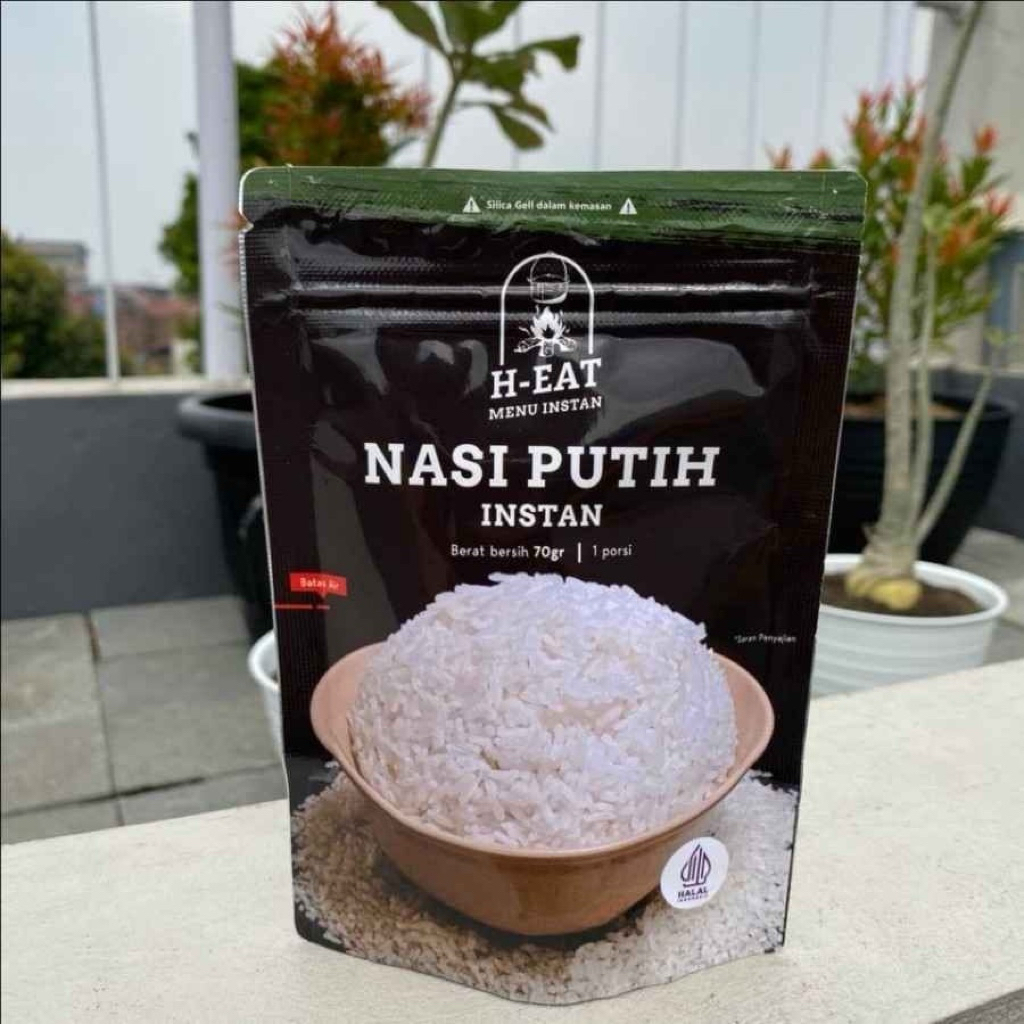 H-EAT Nasi Putih Instan - Makanan Hiking - Nasi Instan Traveling