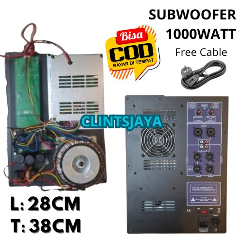 POWER KIT SUBWOOFER AKTIF 1000 Watt class D sub 18 UKURAN T38 L28