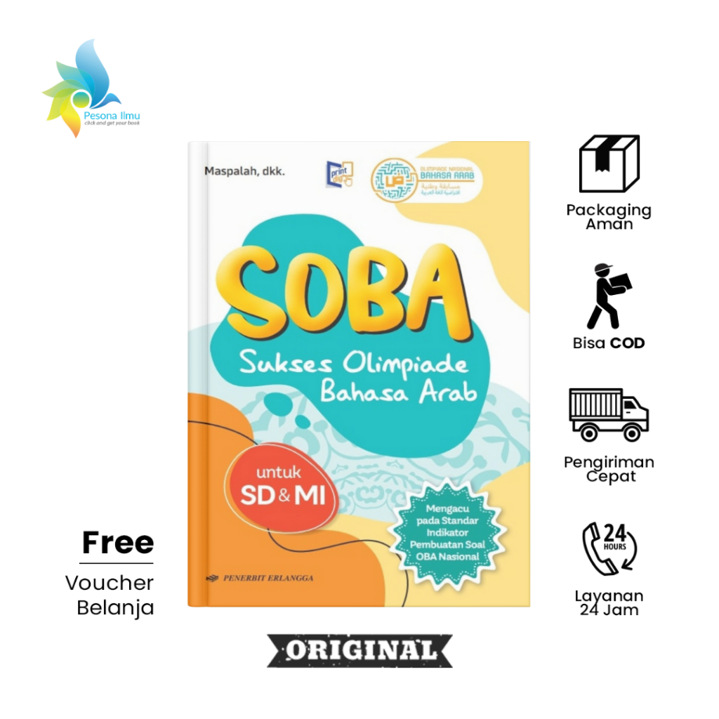 Buku SOBA : Sukses Olimpiade Bahasa Arab SD/MI Erlangga, Soal Persiapan Olimpiade Bahasa Arab